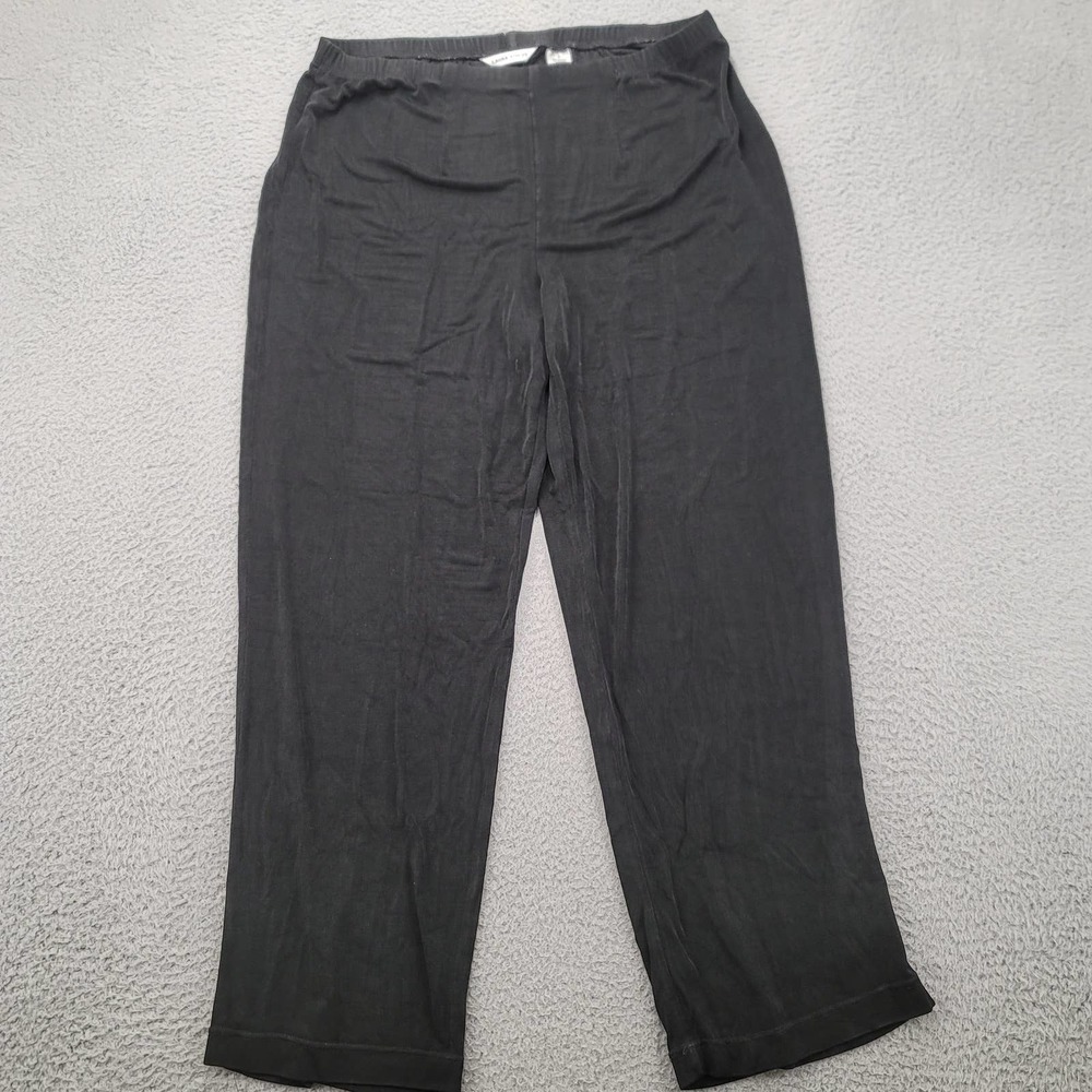 Laura Ashley‎ Pants Womens Small Black Stretch Elastic Waist High Rise Casual